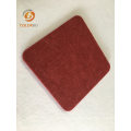 Red Surface Beautiful Visual Appeal Fireproof Polyester Fiber Acoustic Panel